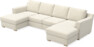 Friday - 2-sits soffa med två schäslonger - Beige