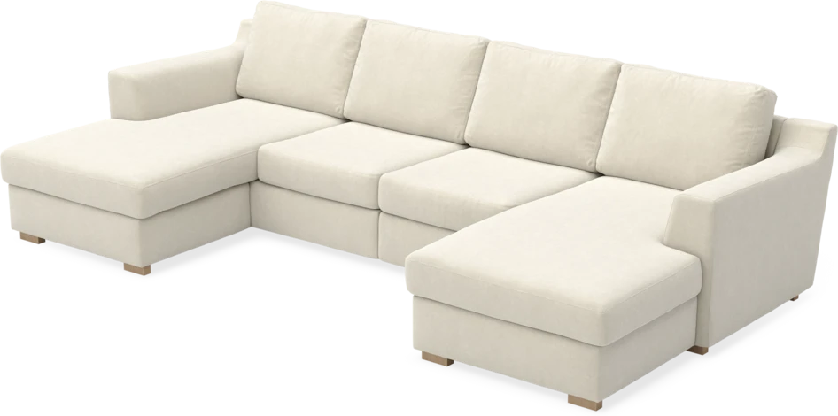 Friday - 2-sits soffa med två schäslonger - Beige