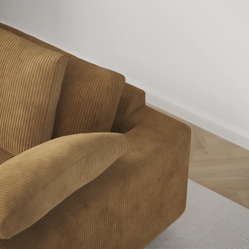 Amie - 4-sits soffa - Gul