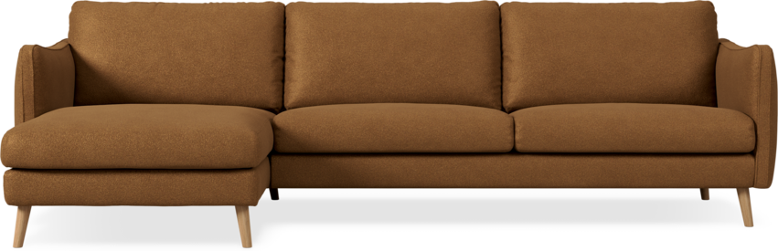 Madison Lux - 3-sits soffa med schäslong vänster - Brun