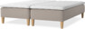 Delux Sense - Ramsäng, dubbelsäng med bäddmadrass - Beige