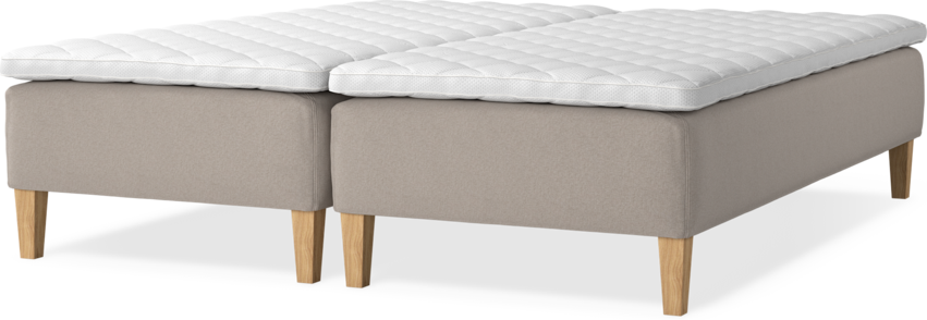 Delux Sense - Ramsäng, dubbelsäng med bäddmadrass - Beige