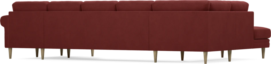 Eden - 3-sits soffa med divan vänster och schäslong höger - Röd