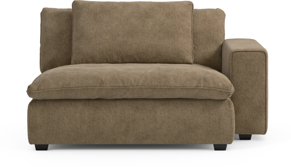 Bellora - Schäslong XL med armstöd höger - Brun