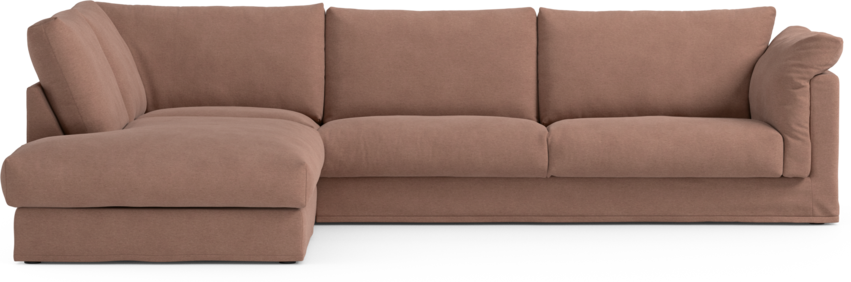 Cherrie Klädsel -  3-sits soffa med divan vänster - Rosa
