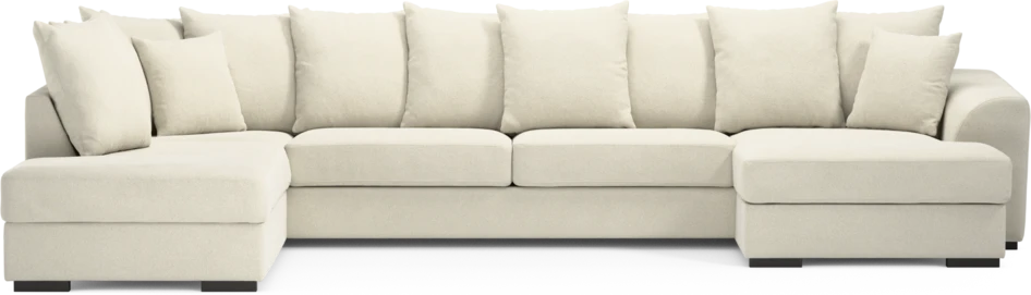Town - 3-sits soffa med divan vänster och schäslong höger - Vit