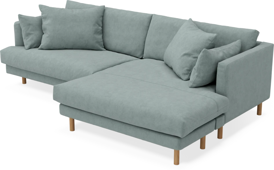 Harper - 4-sits med schäslong XL höger - Grön
