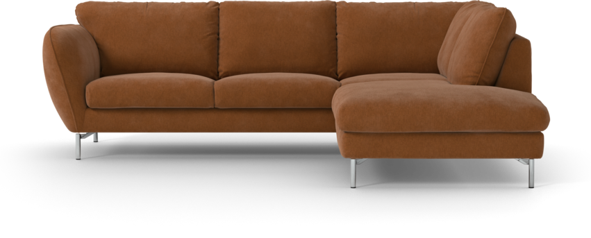 Madison - 2-sits soffa med divan höger - Orange