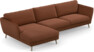 Madison Lux - 3-sits soffa med schäslong vänster - Röd