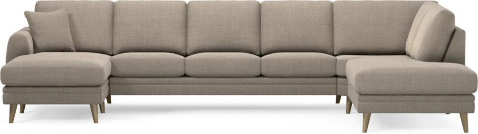 Eden - 3-sits soffa med schäslong vänster och divan höger - Beige