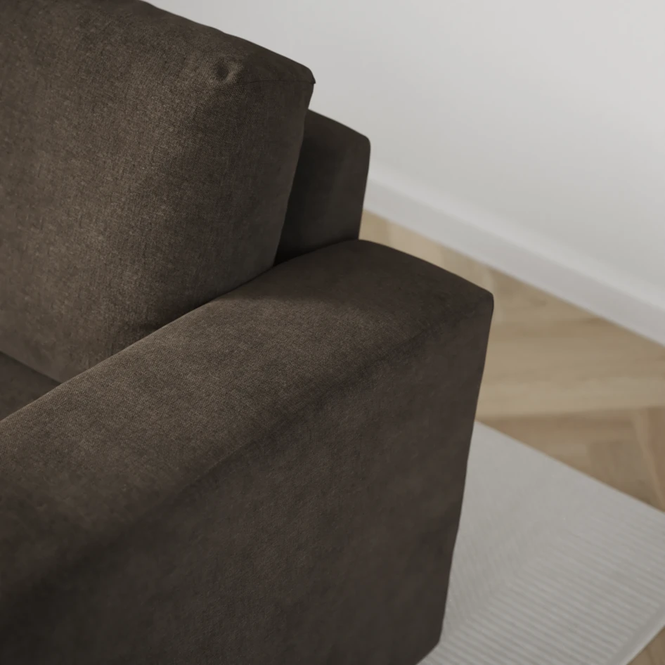 Friday - 3-sits soffa med divan vänster och schäslong höger - Brun