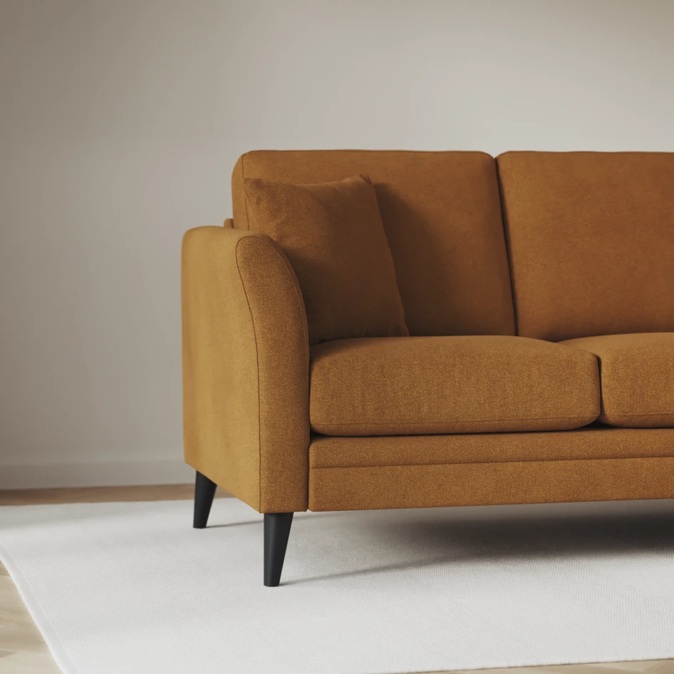 Eden - 3-sits soffa svängd - Gul