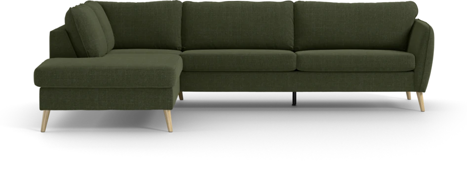 County - 2,5-sits soffa med divan vänster - Grön