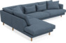 Harper - 3-sits soffa med divan vänster - Blå