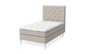 Sense Delux - Kontinentalsäng, enkelsäng med bäddmadrass Dream Delux vit - Beige
