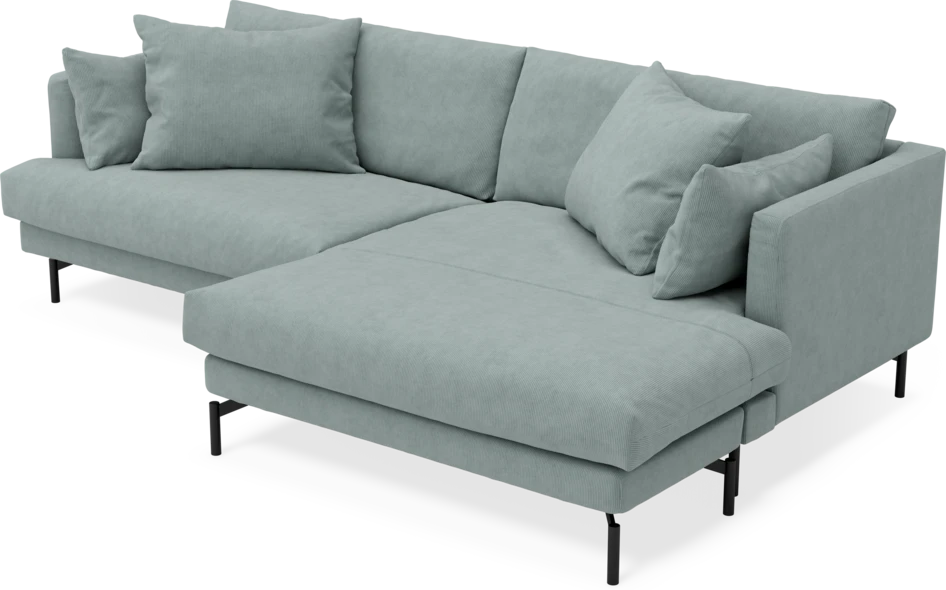Harper - 4-sits med schäslong XL höger - Grön