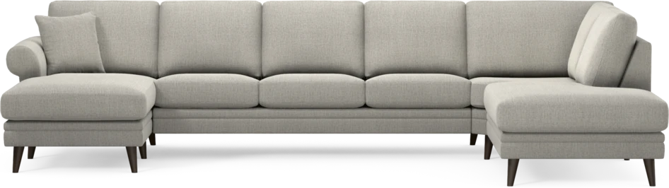 Eden - 3-sits soffa med schäslong vänster och divan höger - Grå