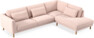 Willow - 3-sits soffa med divan höger, fast klädsel - Rosa