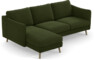 Madison Lux - 2-sits soffa med schäslong vänster - Grön