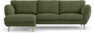 Madison Lux - 2-sits soffa med schäslong vänster - Grön