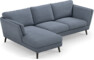 Madison Lux - 2-sits soffa med schäslong vänster - Blå
