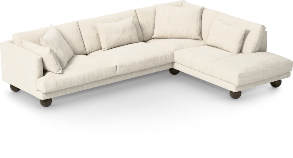 Harper - 3-sits soffa med divan höger - Vit