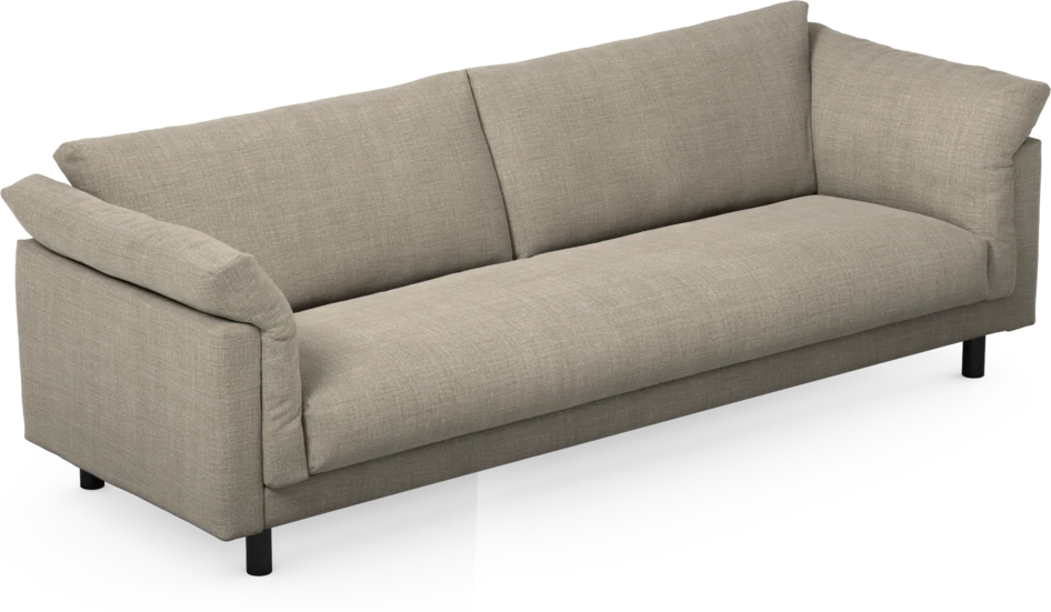 Cherrie - 4-sits soffa, hel dyna, fast klädsel - Beige