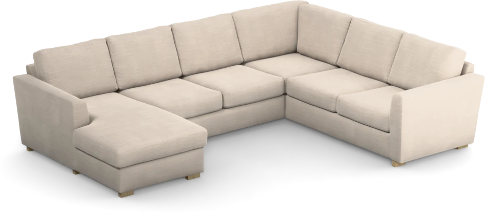 Friday - Hörnsoffa, 3+2-sits med schäslong vänster - Beige