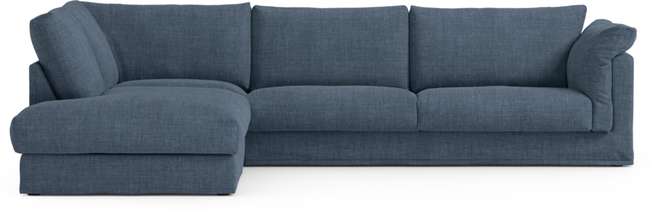 Cherrie Klädsel - Klädsel till 3-sits soffa med divan vänster - Blå