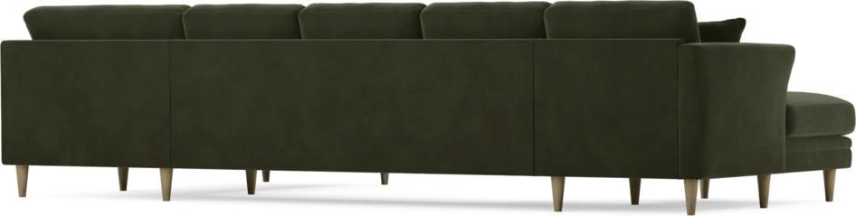 Eden - 3-sits soffa med schäslong vänster och divan höger - Grön