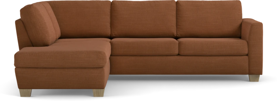 Friday - 2,5-sits soffa med divan vänster - Orange
