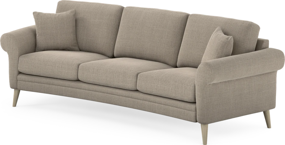Eden - 3-sits soffa svängd - Beige