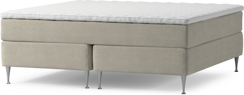 Delux Dream - Kontinentalsäng, dubbelsäng med bäddmadrass och sängben - Beige