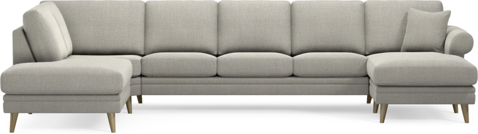 Eden - 3-sits soffa med divan vänster och schäslong höger - Grå