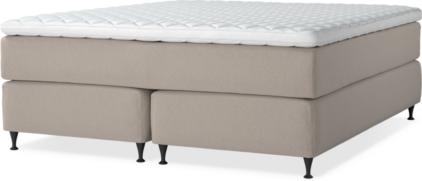 Delux Exclusive - Kontinentalsäng, dubbelsäng med bäddmadrass - Beige