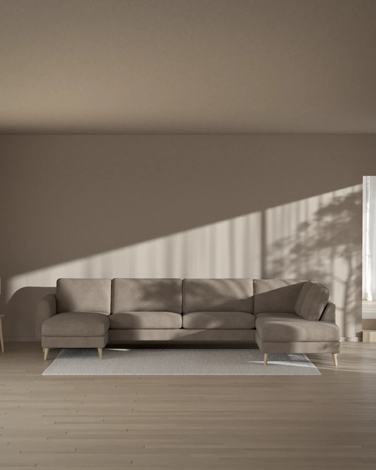 Bridge - 3-sits soffa med schäslong vänster och divan höger - inspiration