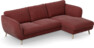 Madison - 2-sits soffa med schäslong höger - Rosa