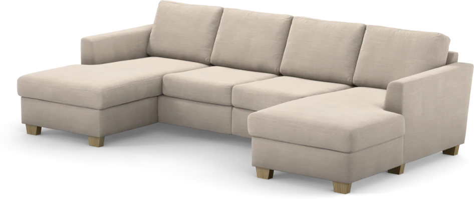 Friday - 2-sits soffa med två schäslonger - Beige