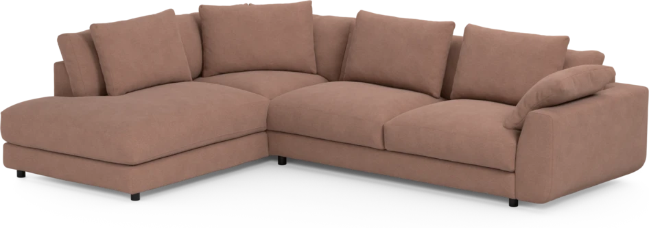 Amie - 3-sits med divan vänster - Rosa