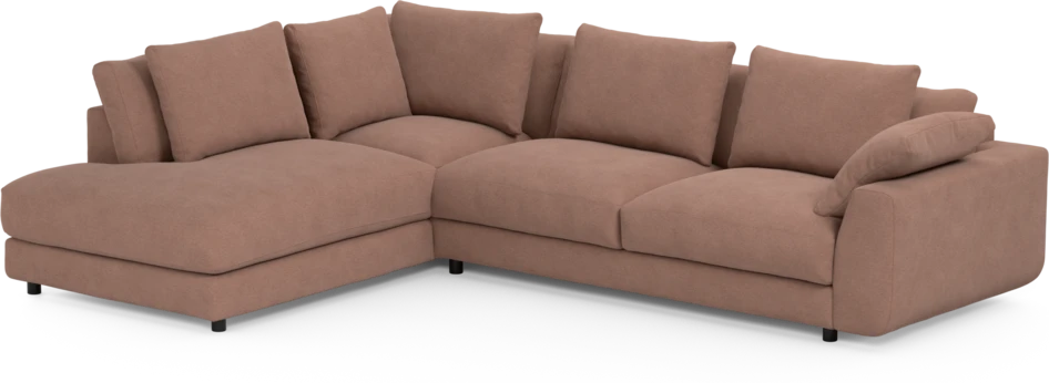 Amie - 3-sits med divan vänster - Rosa