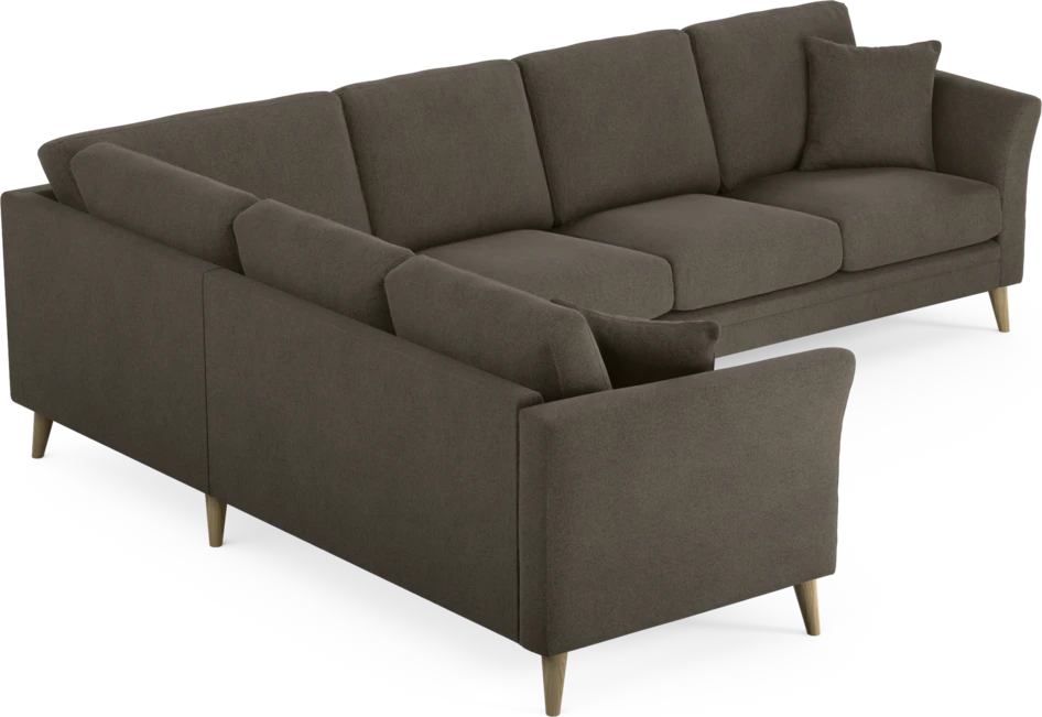 Eden - Hörnsoffa, 2+3-sits - Brun