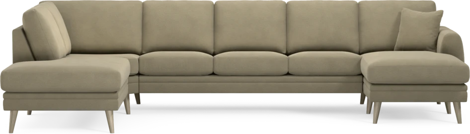 Eden - 3-sits soffa med divan vänster och schäslong höger - Beige
