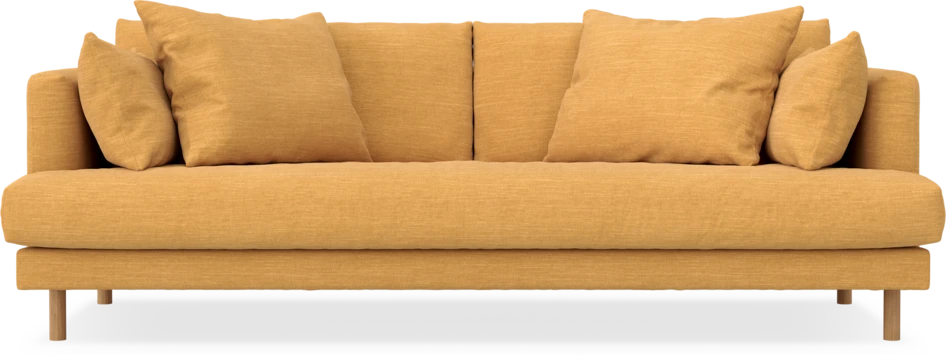 Harper - 3-sits soffa, hel dyna - Gul