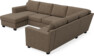 Friday - Hörnsoffa, 3+2-sits med schäslong vänster - Brun