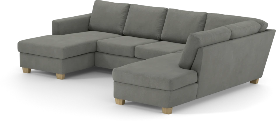 Friday - 3-sits soffa med schäslong vänster och divan höger - Grå