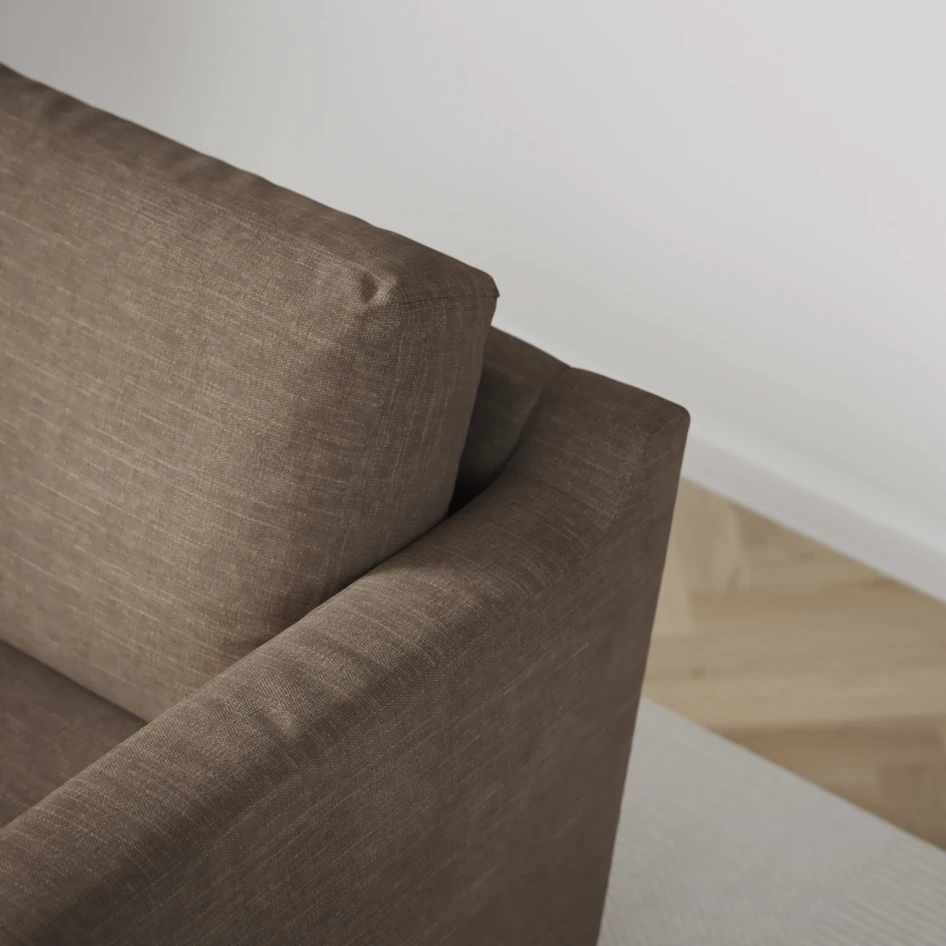 Friday - 2,5-sits soffa med divan höger - Brun