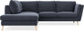 Madison - 2-sits soffa med divan vänster - Blå