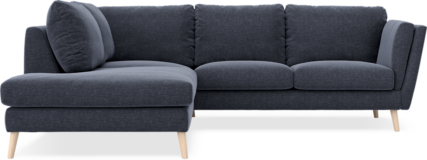 Madison - 2-sits soffa med divan vänster - Blå