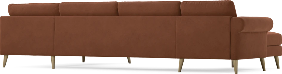Bridge - 3-sits soffa med schäslong vänster och divan höger - Orange