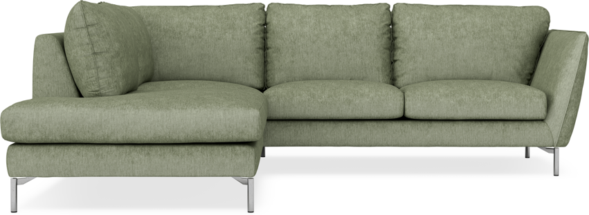 Madison - 2-sits soffa med divan vänster - Grön